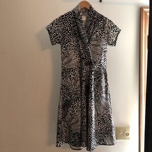 Karina Joan black and white floral print dress